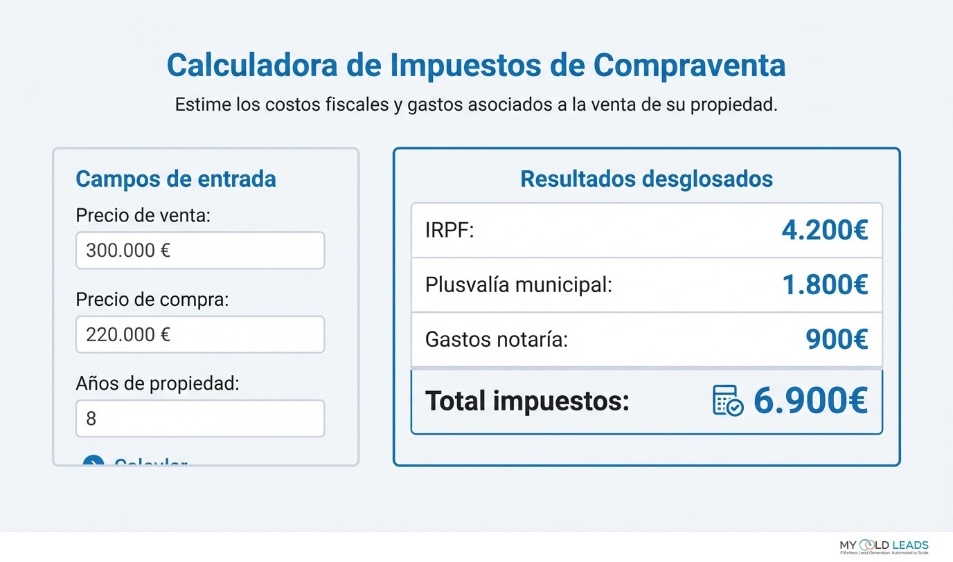 Calculadora de impuestos inmobiliarios